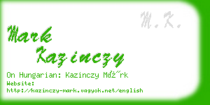 mark kazinczy business card